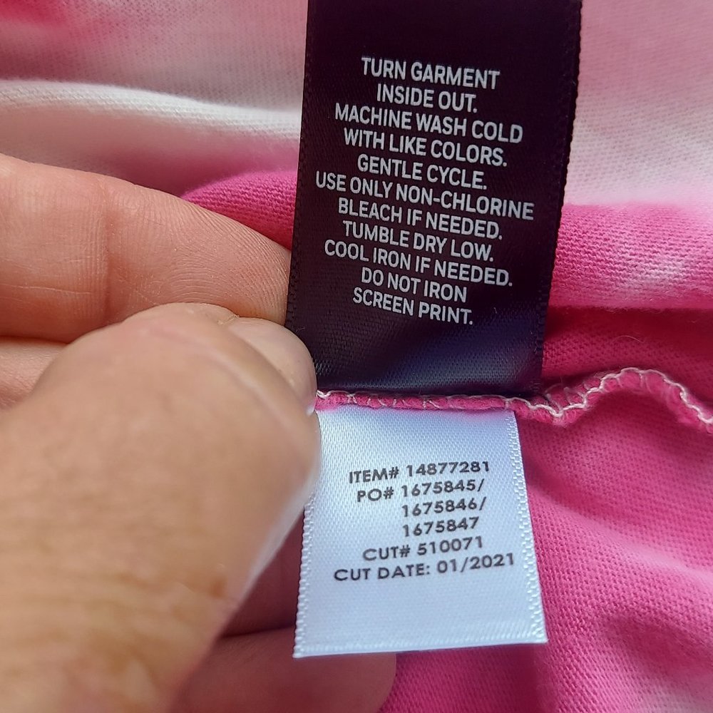 Torrid NWT Pink Tie Dyed Skull Choker Tee Shirt Womens 3X - Picture 11 of 11